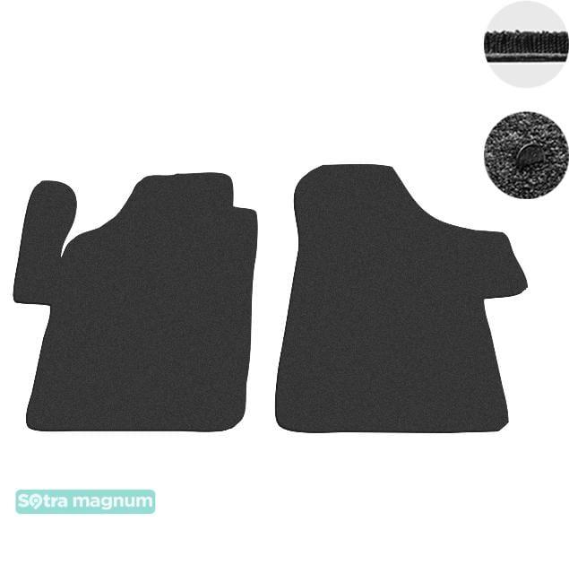 Sotra 08606-1-MG15-BLACK Interior mats Sotra two-layer black for Mercedes Vito / viano (2003-2014), set 086061MG15BLACK