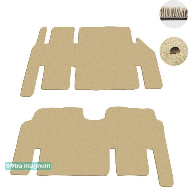 Sotra 08606-5-MG20-BEIGE Interior mats Sotra two-layer beige for Mercedes Viano (2003-2014), set 086065MG20BEIGE