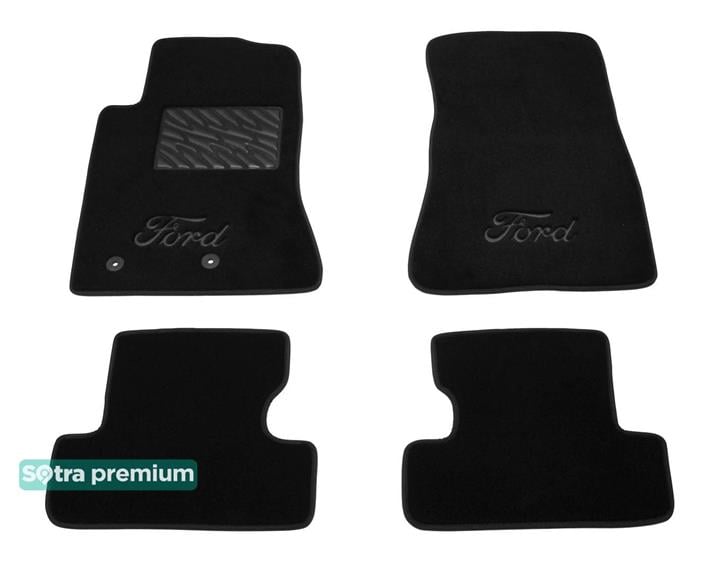 Sotra 08615-CH-BLACK Interior mats Sotra two-layer black for Ford Mustang (2015-), set 08615CHBLACK