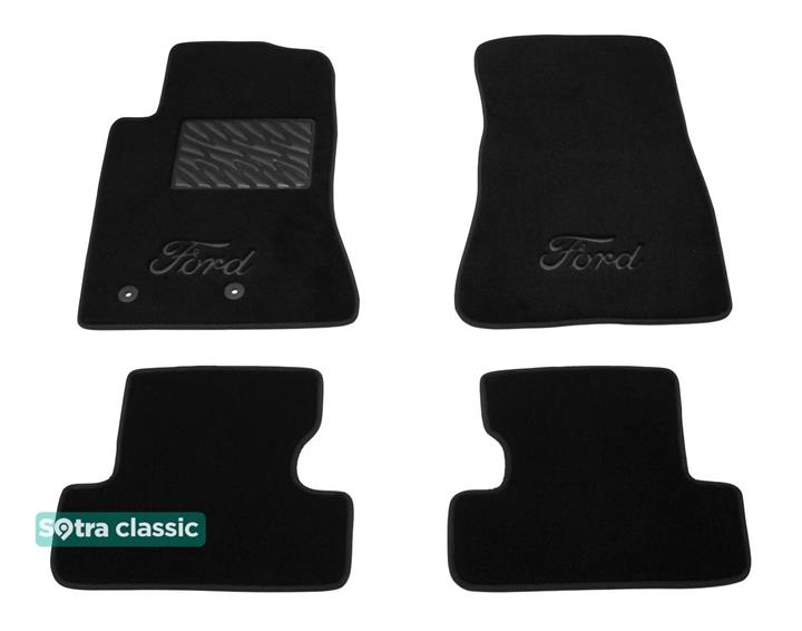 Sotra 08615-GD-BLACK Interior mats Sotra two-layer black for Ford Mustang (2015-), set 08615GDBLACK