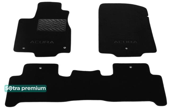 Sotra 08624-CH-BLACK Interior mats Sotra two-layer black for Acura Mdx (2007-2013), set 08624CHBLACK