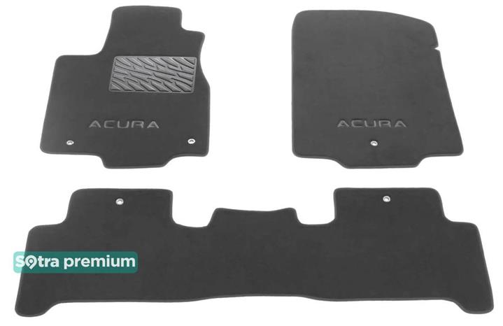 Sotra 08624-CH-GREY Interior mats Sotra two-layer gray for Acura Mdx (2007-2013), set 08624CHGREY