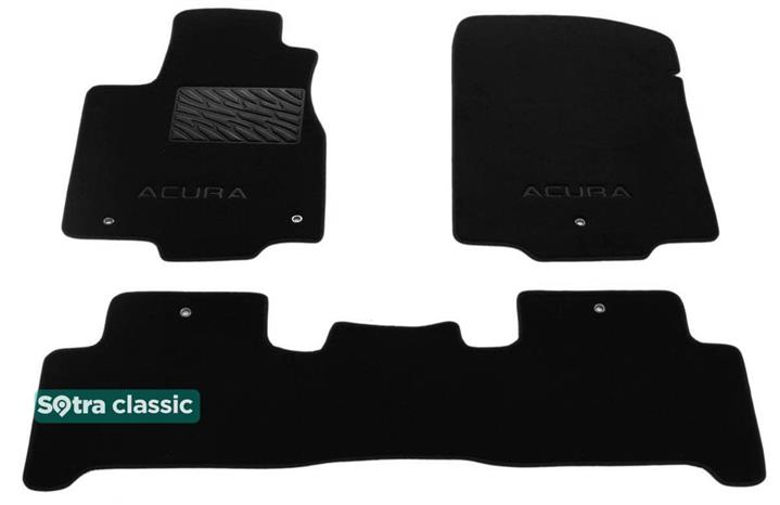 Sotra 08624-GD-BLACK Interior mats Sotra two-layer black for Acura Mdx (2007-2013), set 08624GDBLACK