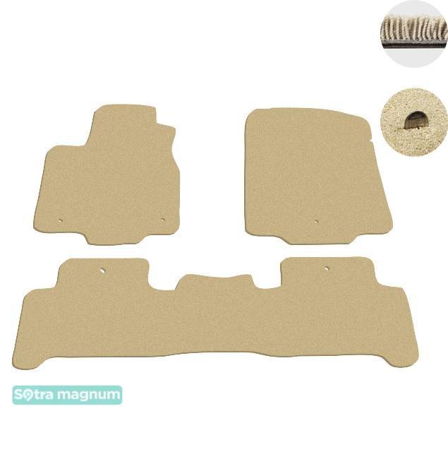 Sotra 08624-MG20-BEIGE Interior mats Sotra two-layer beige for Acura Mdx (2007-2013), set 08624MG20BEIGE