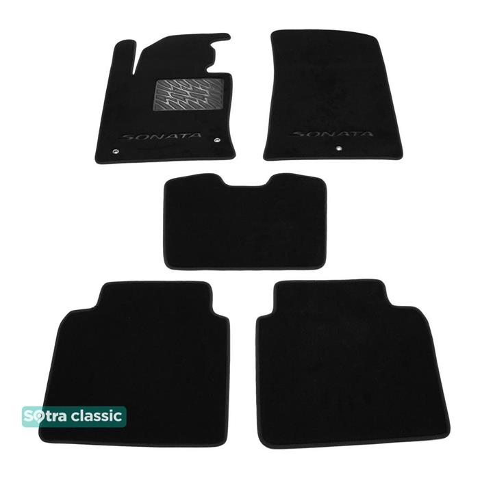 Sotra 08625-GD-BLACK Interior mats Sotra two-layer black for Hyundai Sonata (2016-), set 08625GDBLACK