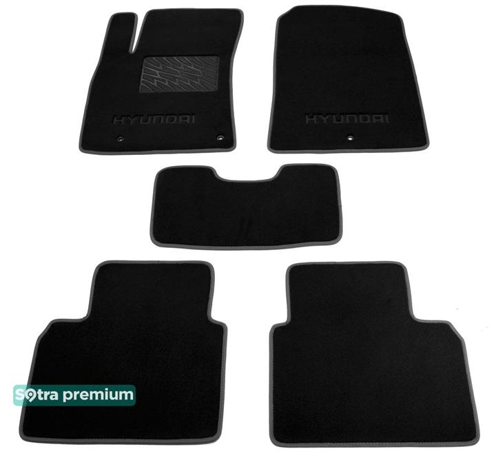 Sotra 08626-CH-BLACK Interior mats Sotra two-layer black for Hyundai Elantra (2016-), set 08626CHBLACK