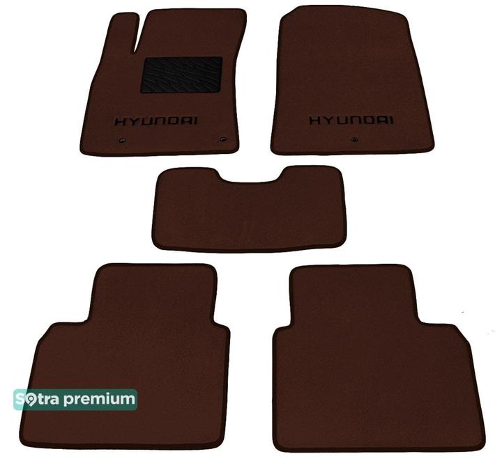 Sotra 08626-CH-CHOCO Interior mats Sotra two-layer brown for Hyundai Elantra (2016-), set 08626CHCHOCO