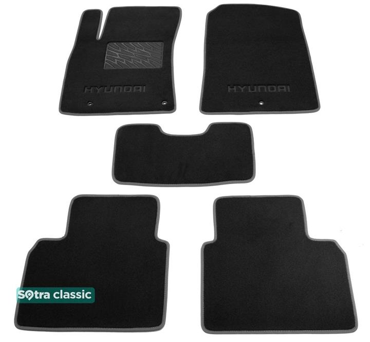 Sotra 08626-GD-BLACK Interior mats Sotra two-layer black for Hyundai Elantra (2016-), set 08626GDBLACK