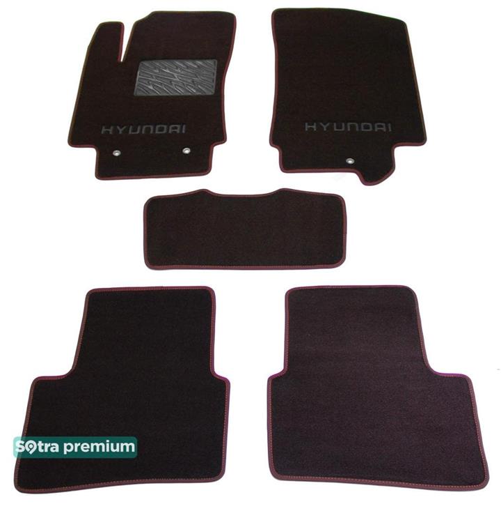 Sotra 08627-CH-CHOCO Interior mats Sotra two-layer brown for Hyundai Creta (2016-), set 08627CHCHOCO