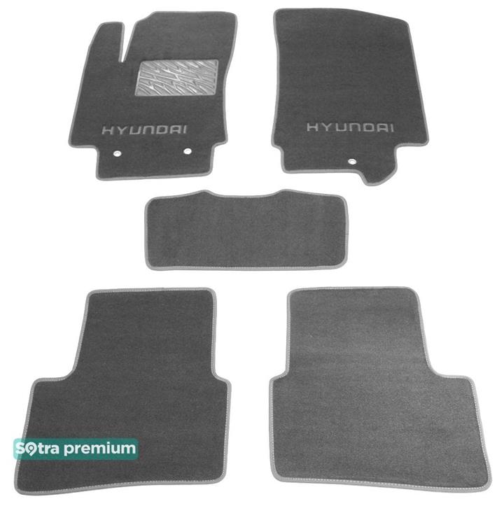 Sotra 08627-CH-GREY Interior mats Sotra two-layer gray for Hyundai Creta (2016-), set 08627CHGREY