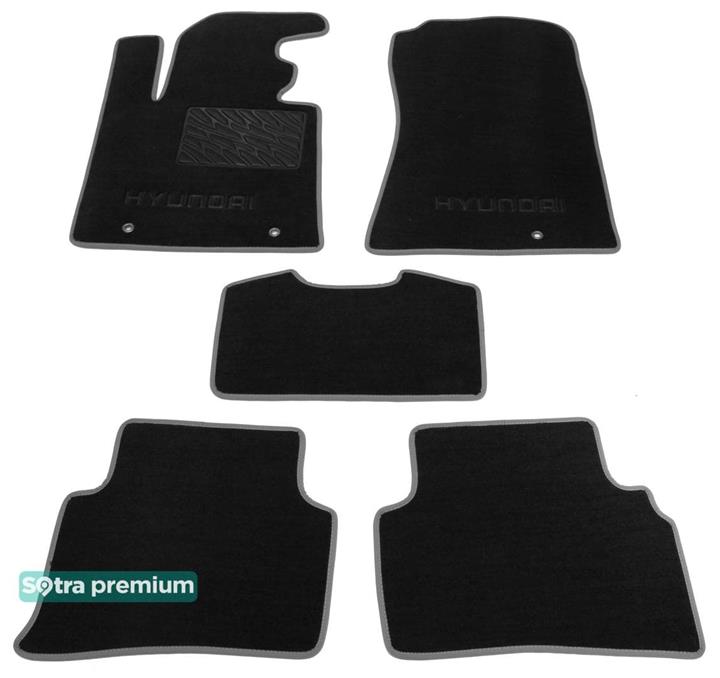 Sotra 08638-CH-BLACK Interior mats Sotra two-layer black for Hyundai Tucson (2016-), set 08638CHBLACK