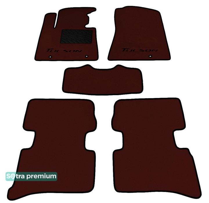 Sotra 08638-CH-CHOCO Interior mats Sotra two-layer brown for Hyundai Tucson (2016-), set 08638CHCHOCO