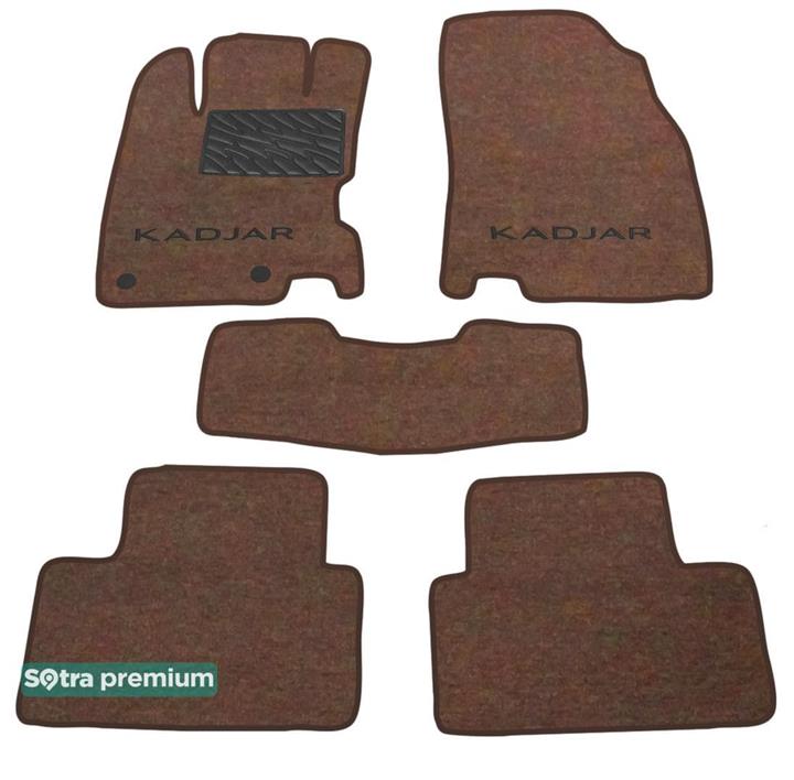 Sotra 08642-CH-CHOCO Interior mats Sotra two-layer brown for Renault Kadjar (2017-), set 08642CHCHOCO
