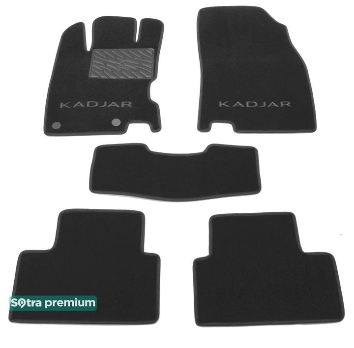 Sotra 08642-CH-GREY Interior mats Sotra two-layer gray for Renault Kadjar (2017-), set 08642CHGREY