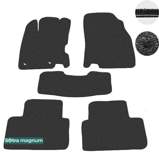 Sotra 08642-MG15-BLACK Interior mats Sotra two-layer black for Renault Kadjar (2017-), set 08642MG15BLACK