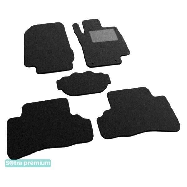Sotra 08644-CH-BLACK Interior mats Sotra two-layer black for Nissan Cube (2002-2008), set 08644CHBLACK