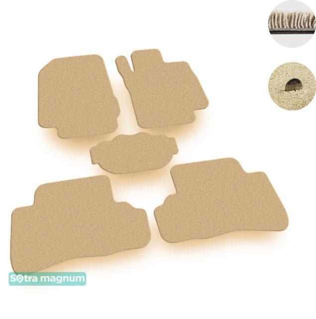 Sotra 08644-MG20-BEIGE Interior mats Sotra two-layer beige for Nissan Cube (2002-2008), set 08644MG20BEIGE