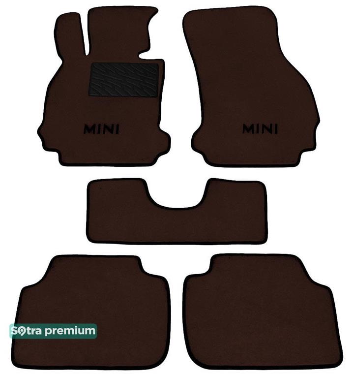 Sotra 08647-CH-CHOCO Interior mats Sotra two-layer brown for BMW Clubman (2015-), set 08647CHCHOCO