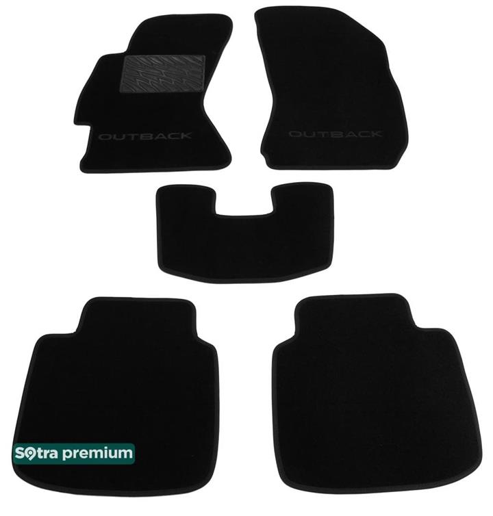 Sotra 08651-CH-BLACK Interior mats Sotra two-layer black for Subaru Outback (2015-), set 08651CHBLACK