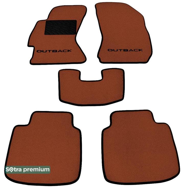 Sotra 08651-CH-TERRA Interior mats Sotra two-layer terracotta for Subaru Outback (2015-), set 08651CHTERRA