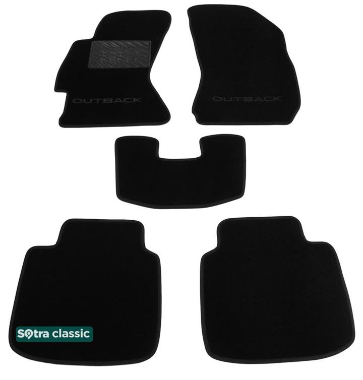 Sotra 08651-GD-BLACK Interior mats Sotra two-layer black for Subaru Outback (2015-), set 08651GDBLACK
