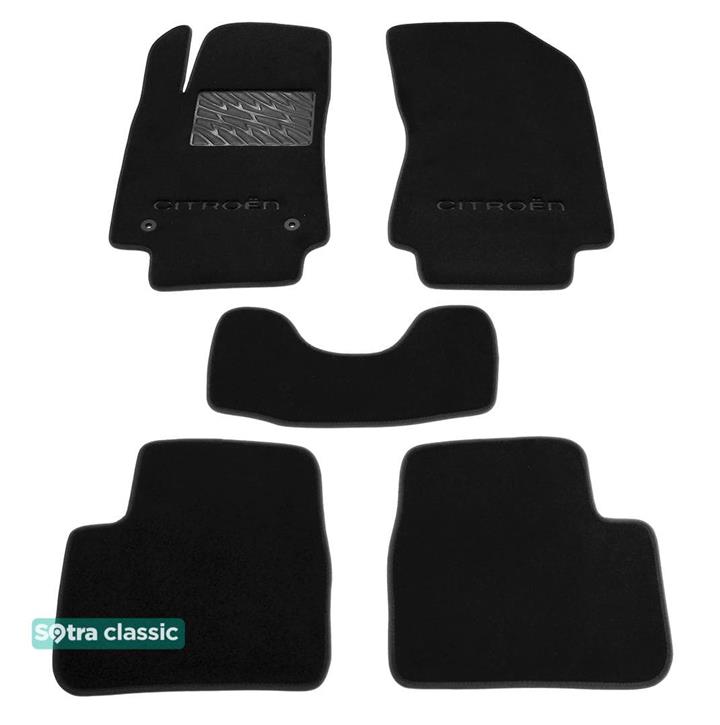 Sotra 08652-GD-BLACK Interior mats Sotra two-layer black for Citroen C3 (2017-), set 08652GDBLACK