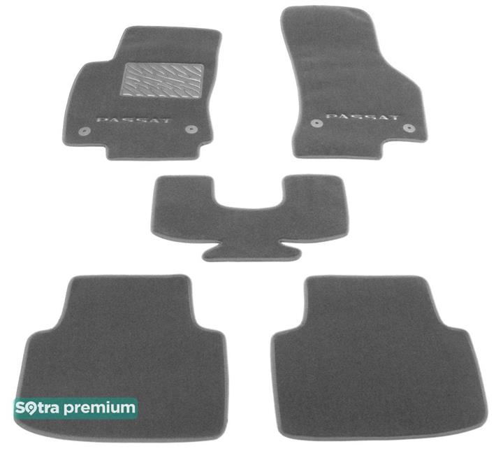 Sotra 08654-CH-GREY Interior mats Sotra two-layer gray for Volkswagen Passat (2015-), set 08654CHGREY