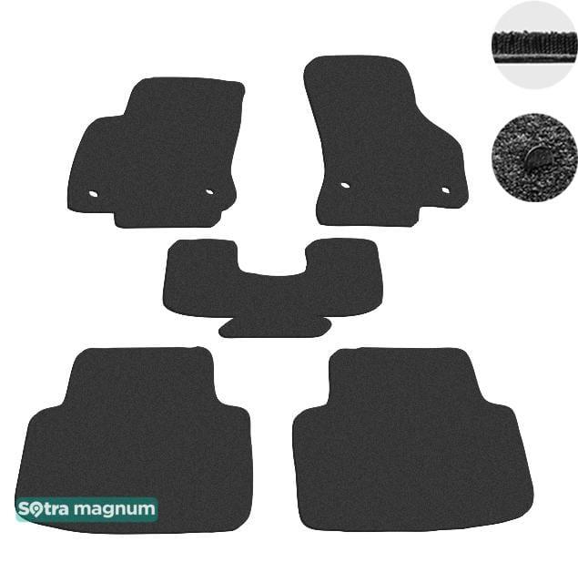 Sotra 08654-MG15-BLACK Interior mats Sotra two-layer black for Volkswagen Passat (2015-), set 08654MG15BLACK
