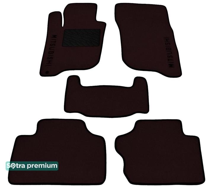 Sotra 08655-CH-CHOCO Interior mats Sotra two-layer brown for Mitsubishi Pajero sport (2016-), set 08655CHCHOCO