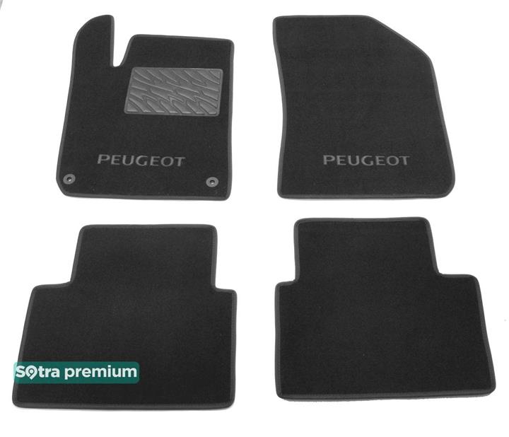 Sotra 08660-CH-GREY Interior mats Sotra two-layer gray for Peugeot 308 (2014-), set 08660CHGREY