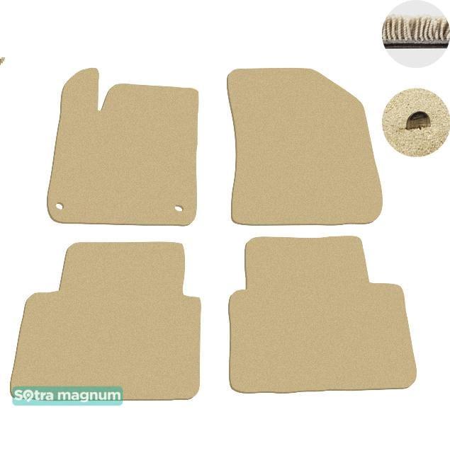 Sotra 08660-MG20-BEIGE Interior mats Sotra two-layer beige for Peugeot 308 (2014-), set 08660MG20BEIGE