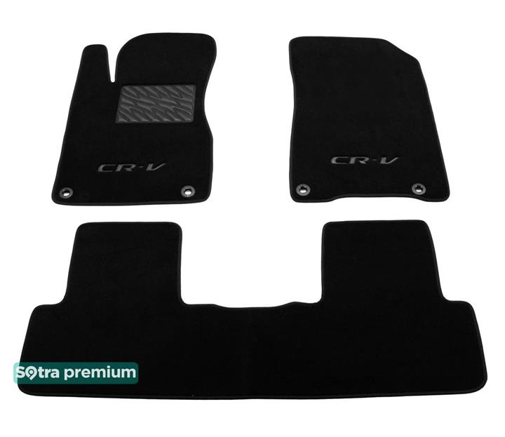 Sotra 08662-CH-BLACK Interior mats Sotra two-layer black for Honda Cr-v (2014-2016), set 08662CHBLACK