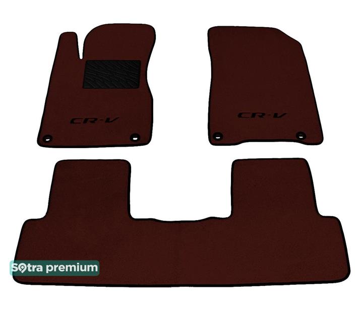 Sotra 08662-CH-CHOCO Interior mats Sotra two-layer brown for Honda Cr-v (2014-2016), set 08662CHCHOCO