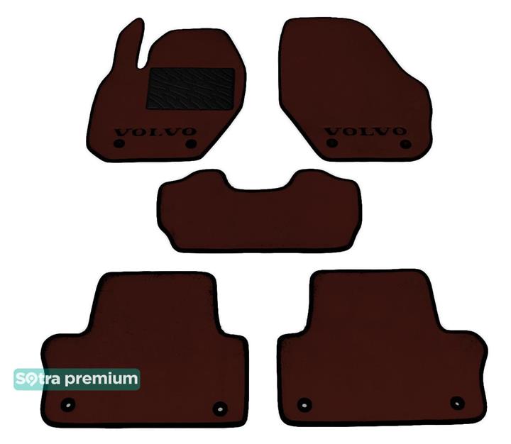 Sotra 08664-CH-CHOCO Interior mats Sotra two-layer brown for Volvo Xc60 (2013-2016), set 08664CHCHOCO