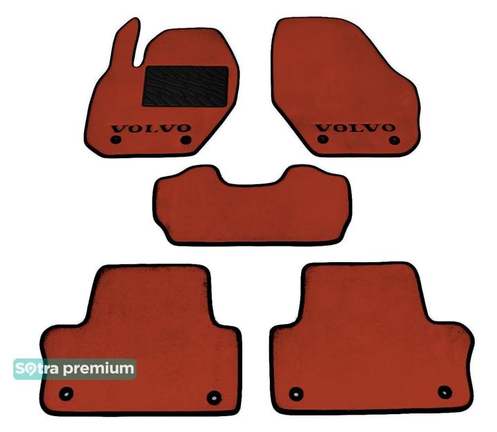 Sotra 08664-CH-TERRA Interior mats Sotra two-layer terracotta for Volvo Xc60 (2013-2016), set 08664CHTERRA