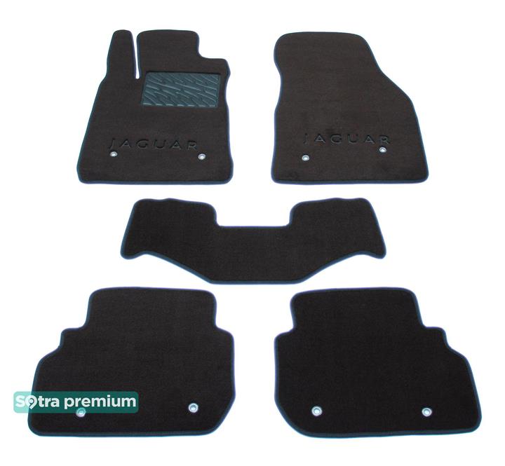 Sotra 08667-CH-CHOCO Interior mats Sotra two-layer brown for Jaguar Xf (2015-), set 08667CHCHOCO