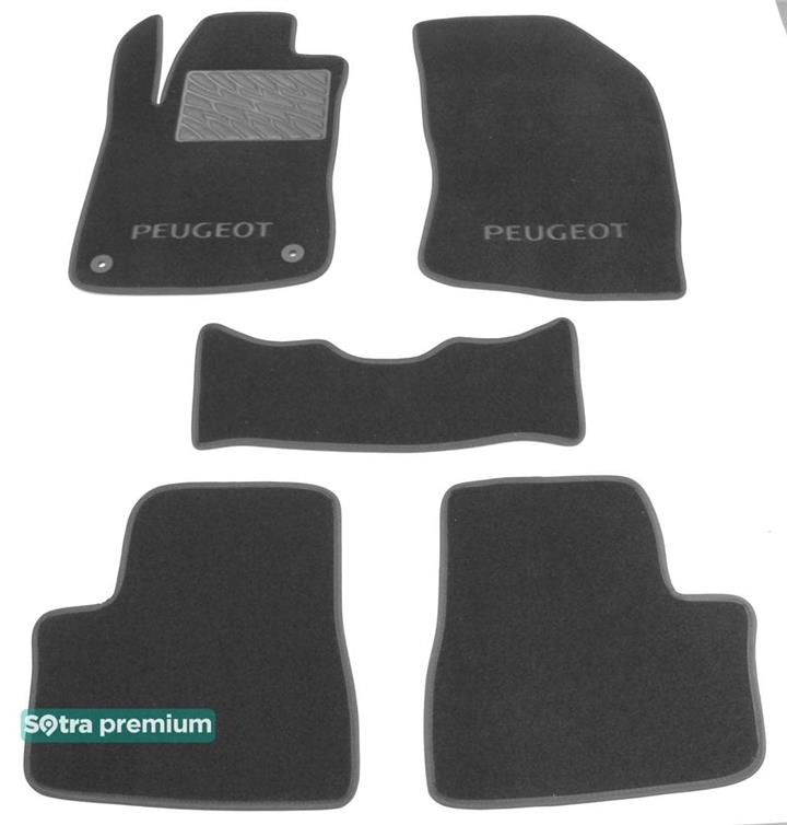Sotra 08683-CH-GREY Interior mats Sotra two-layer gray for Peugeot 2008 (2013-), set 08683CHGREY
