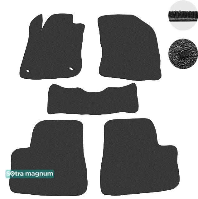 Sotra 08683-MG15-BLACK Interior mats Sotra two-layer black for Peugeot 2008 (2013-), set 08683MG15BLACK