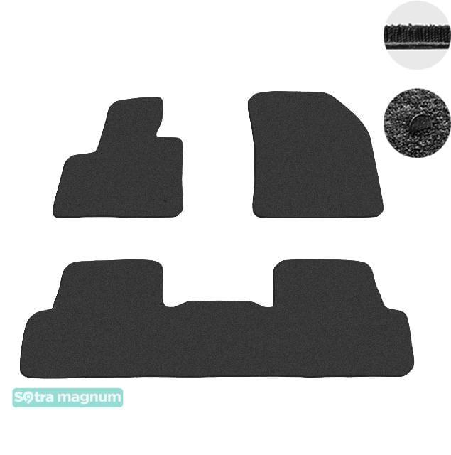 Sotra 08685-MG15-BLACK Interior mats Sotra two-layer black for Peugeot 3008 (2017-), set 08685MG15BLACK