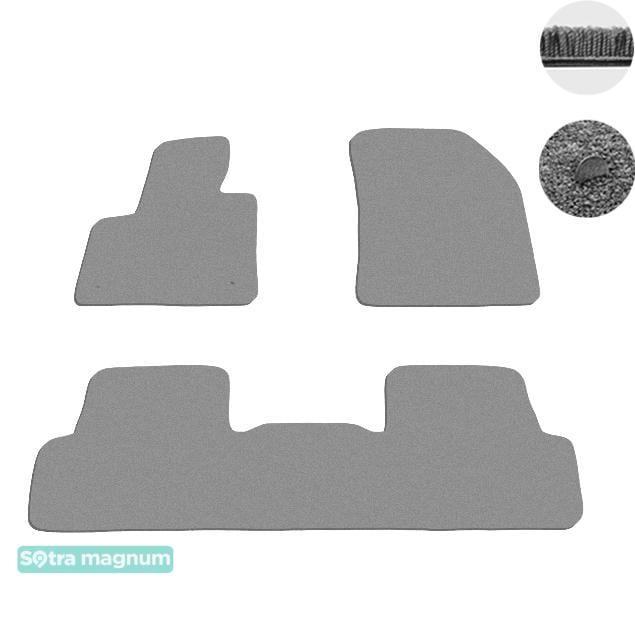 Sotra 08685-MG20-GREY Interior mats Sotra two-layer gray for Peugeot 3008 (2017-), set 08685MG20GREY