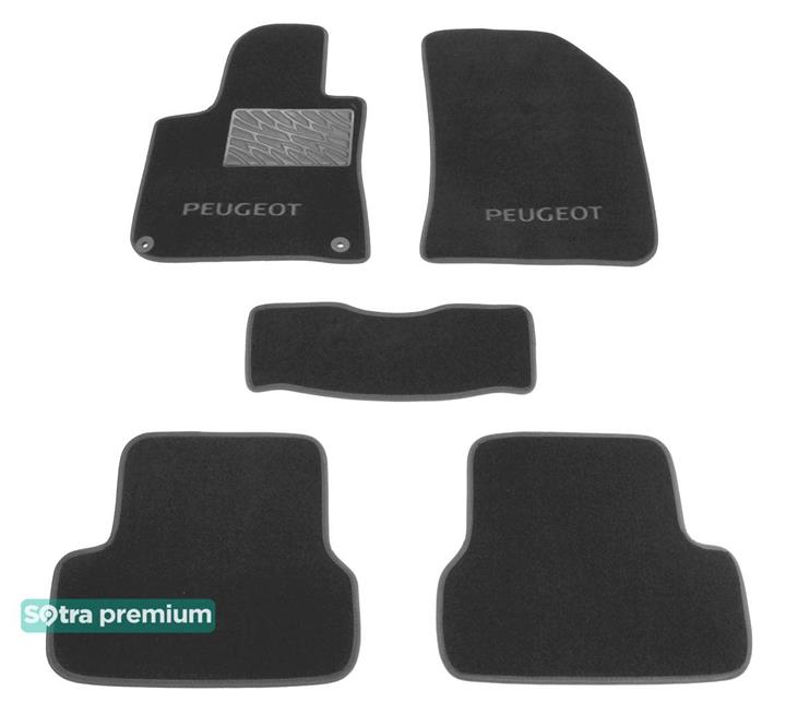 Sotra 08687-CH-GREY Interior mats Sotra two-layer gray for Peugeot 308 (2013-), set 08687CHGREY