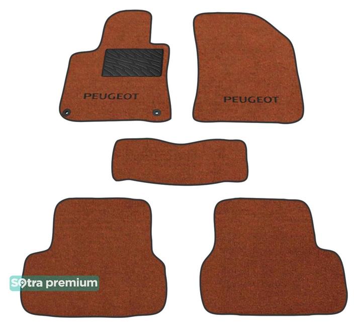 Sotra 08687-CH-TERRA Interior mats Sotra two-layer terracotta for Peugeot 308 (2013-), set 08687CHTERRA