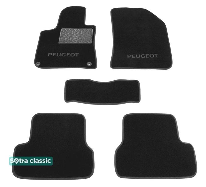 Sotra 08687-GD-GREY Interior mats Sotra two-layer gray for Peugeot 308 (2013-), set 08687GDGREY