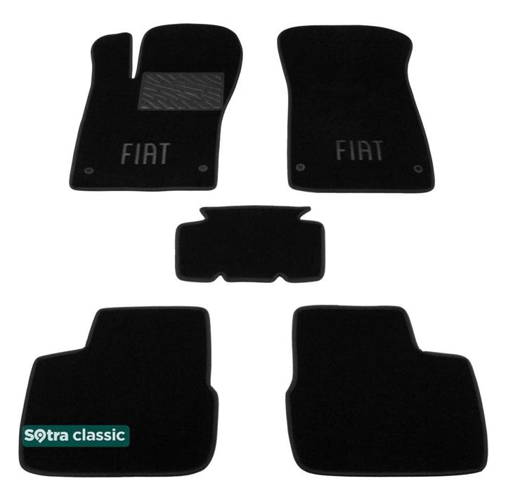 Sotra 08692-GD-BLACK Interior mats Sotra two-layer black for Fiat Tipo (2016-), set 08692GDBLACK