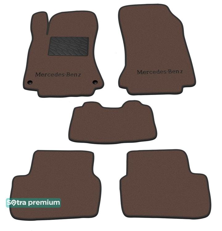 Sotra 08698-CH-CHOCO Interior mats Sotra two-layer brown for Mercedes Cla-class (2014-), set 08698CHCHOCO