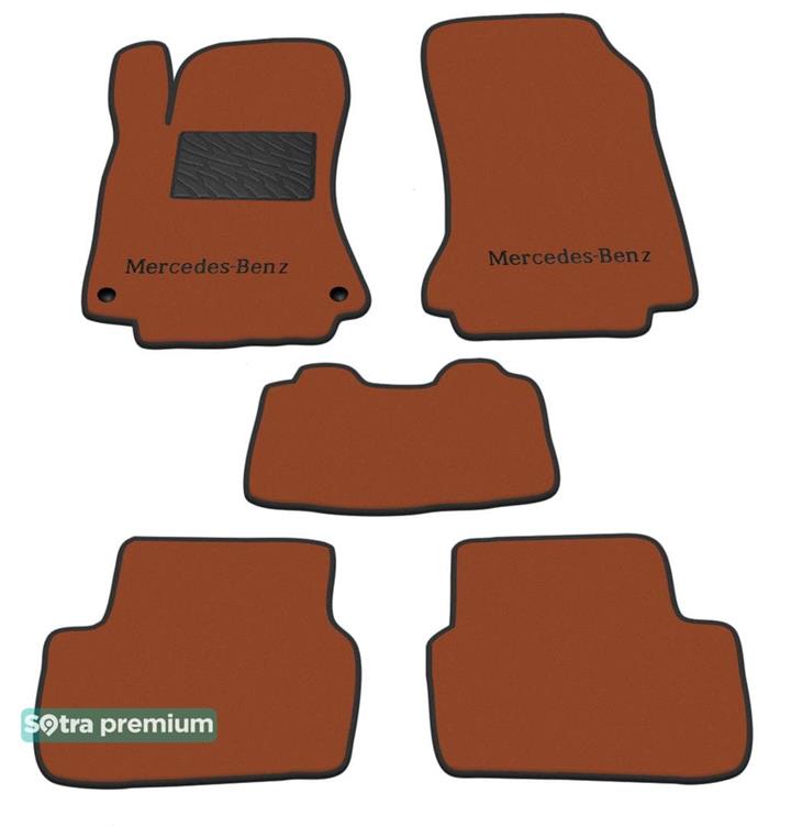Sotra 08698-CH-TERRA Interior mats Sotra two-layer terracotta for Mercedes Cla-class (2014-), set 08698CHTERRA
