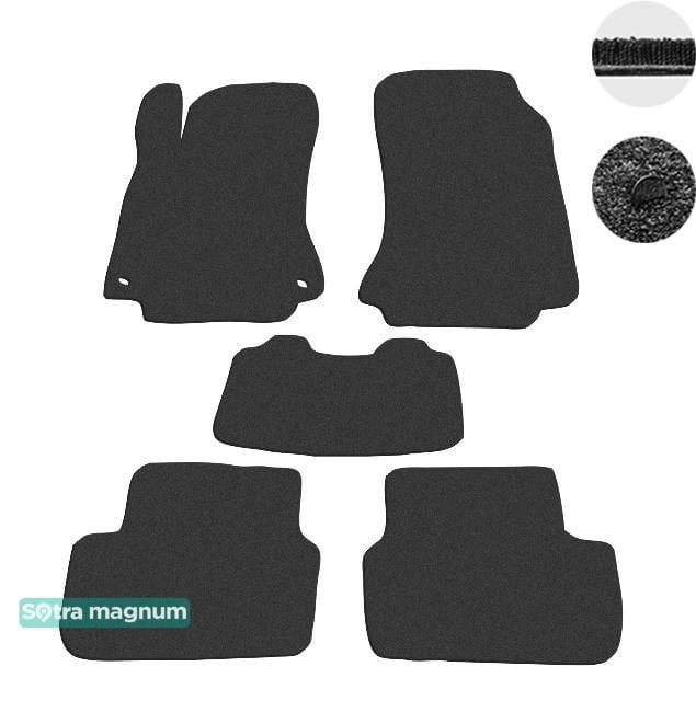 Sotra 08698-MG15-BLACK Interior mats Sotra two-layer black for Mercedes Cla-class (2014-), set 08698MG15BLACK