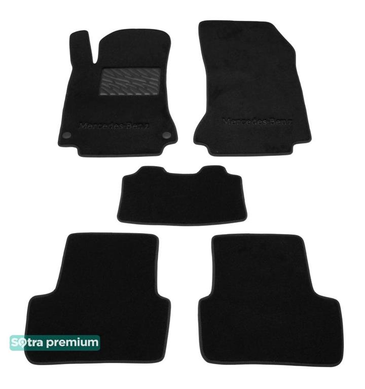 Sotra 08699-CH-BLACK Interior mats Sotra two-layer black for Mercedes Gla-class (2013-), set 08699CHBLACK