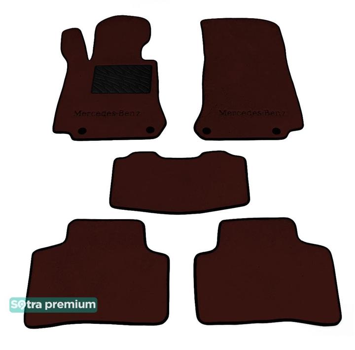 Sotra 08700-CH-CHOCO Interior mats Sotra two-layer brown for Mercedes Glc-class (2015-), set 08700CHCHOCO