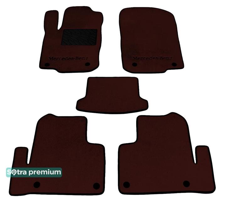 Sotra 08701-CH-CHOCO Interior mats Sotra two-layer brown for Mercedes Gle-class coupe (2015-), set 08701CHCHOCO